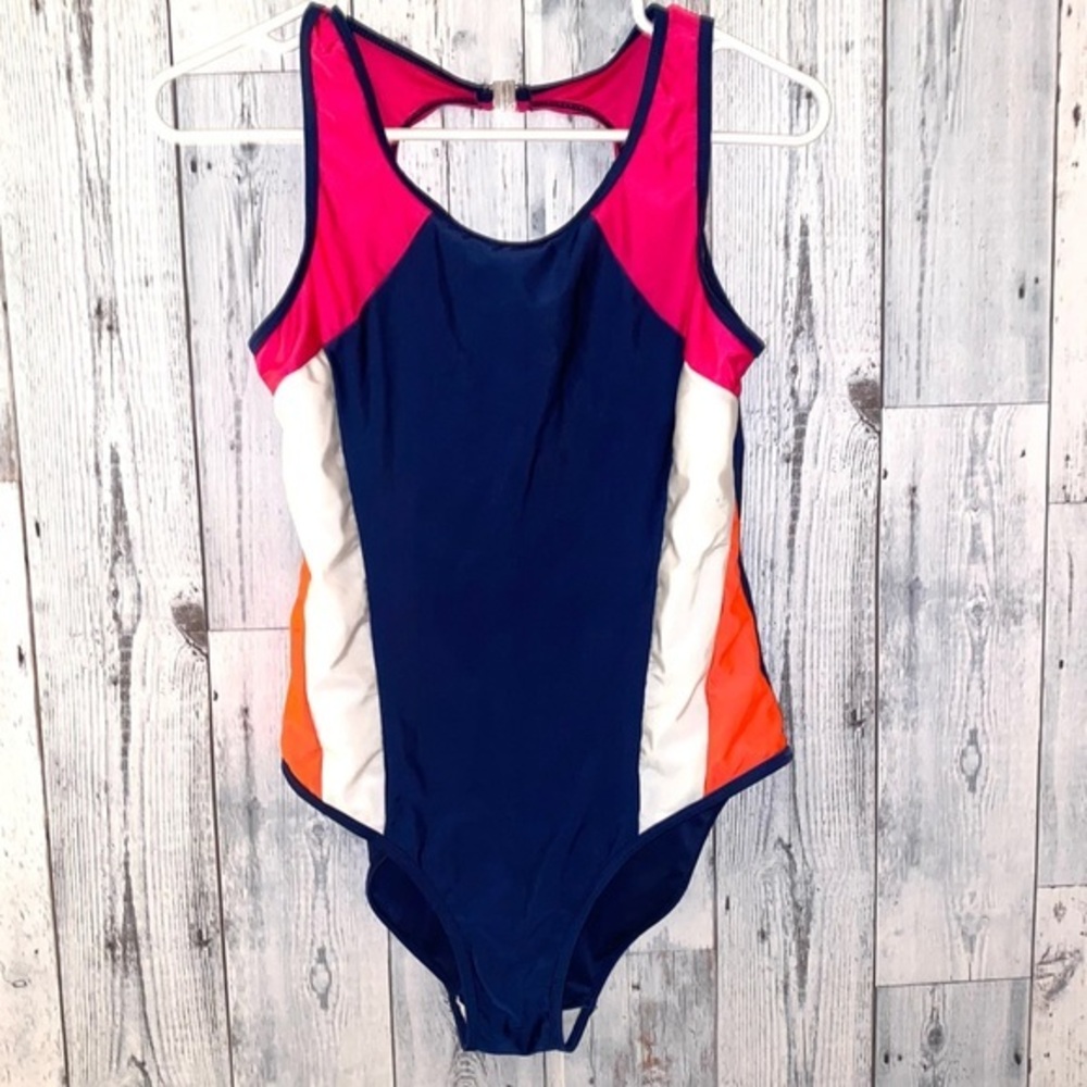 Joe boxer color block 16 1/2 swimsuit one piece